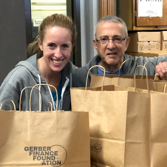 Gerber Foundation team donating meals