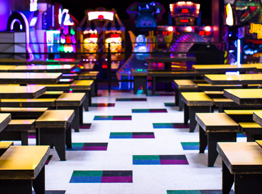 party room at a bowling alley