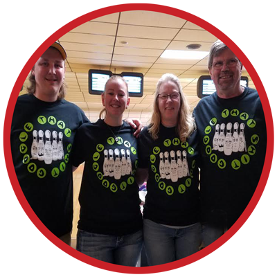 group of 4 league bowlers