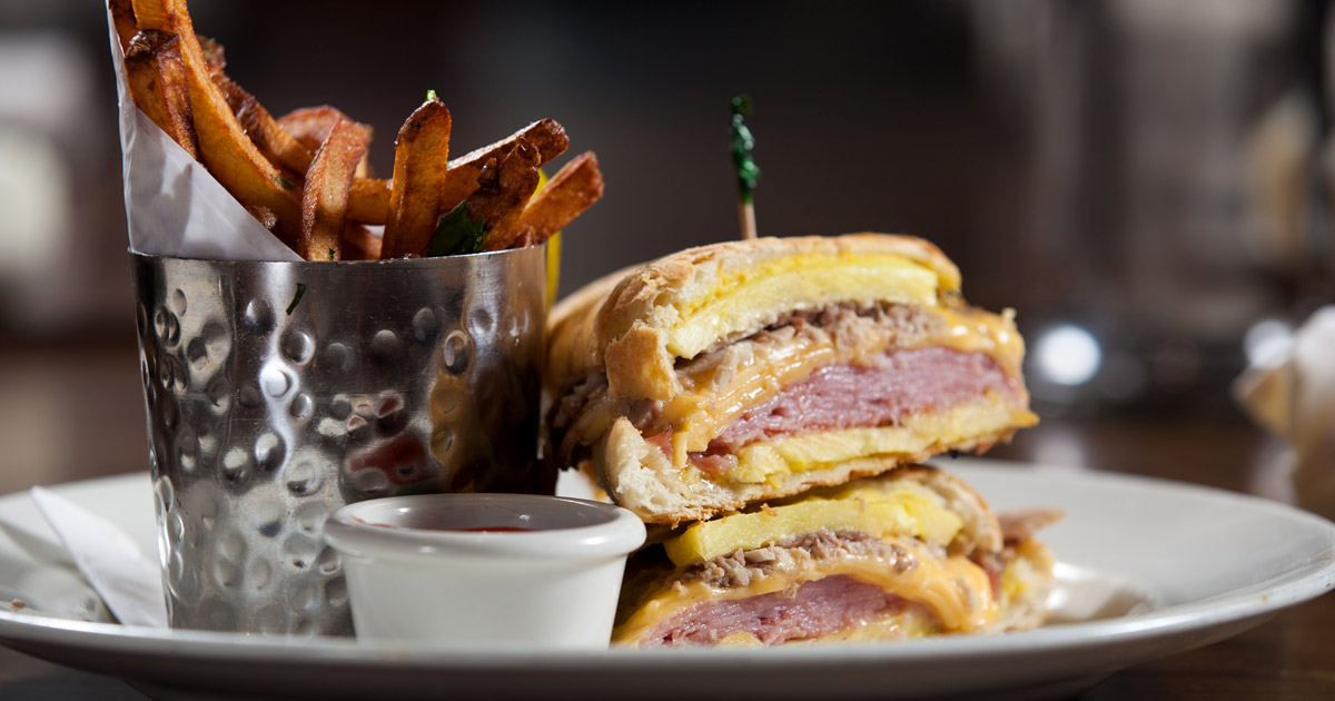 sandwich and french fries